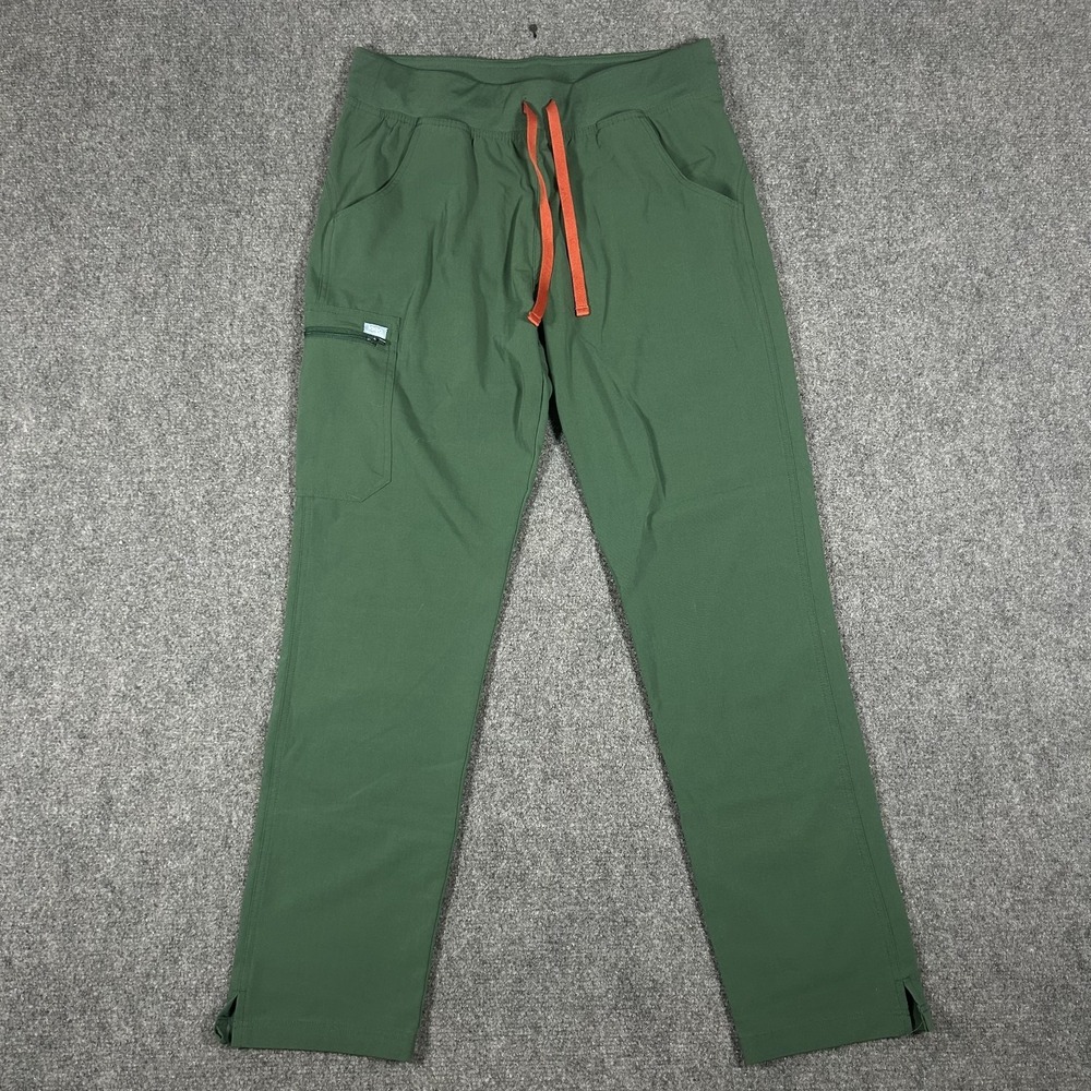 Lago Green Scrub Pants Women's Medium Medical nurse cargo pocket uniform #2937
